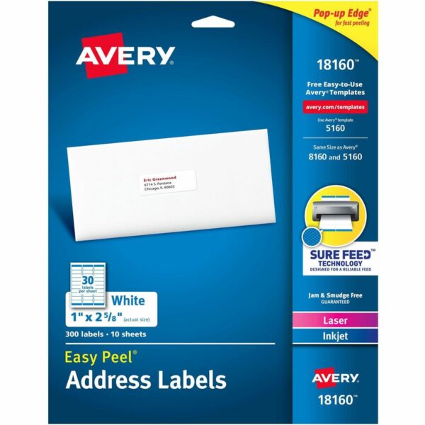 Avery Easy Peel Address Labels - Sure Feed Technology