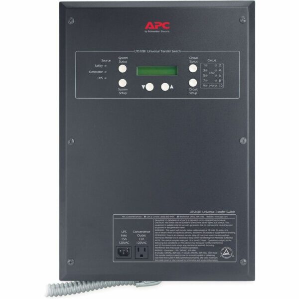 APC by Schneider Electric 10-Circuit Universal Transfer Switch