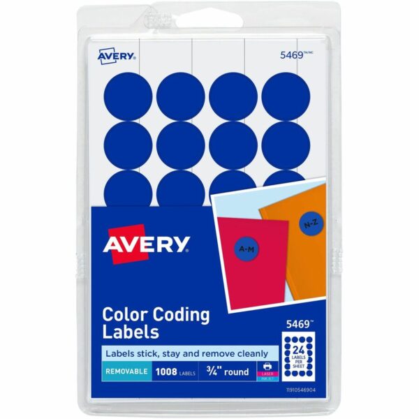 Avery® 3/4" Round Removable Color Coding Labels