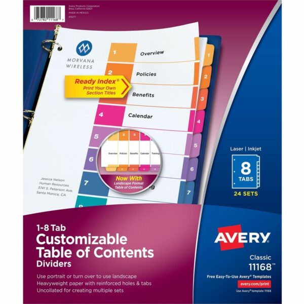 Avery® Ready Index Customizable TOC Dividers