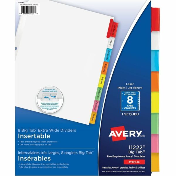 Avery Big Tab Insertable Extra-Wide Dividers