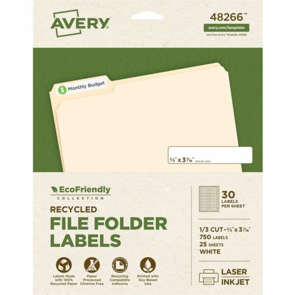 Avery EcoFriendly File Folder Label