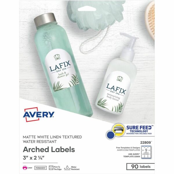 Avery® Arched Labels - Sure Feed - Print-to-the-Edge