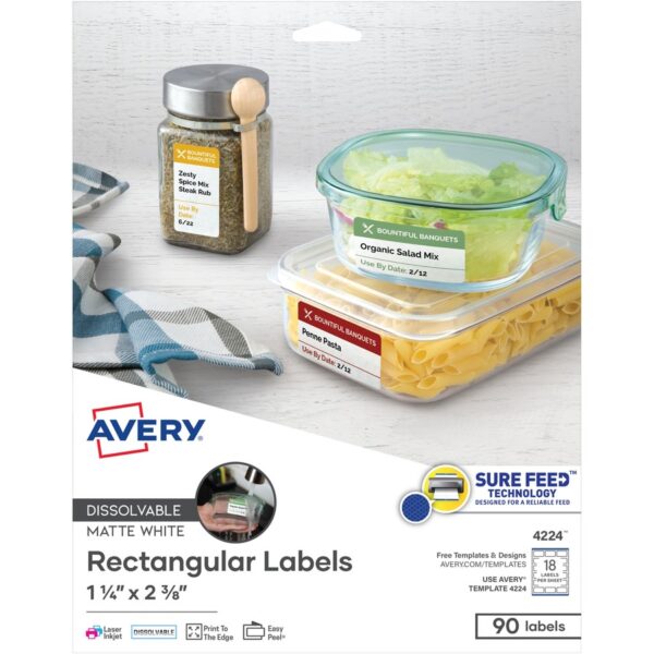 Avery® Dissolvable Rectangle Labels