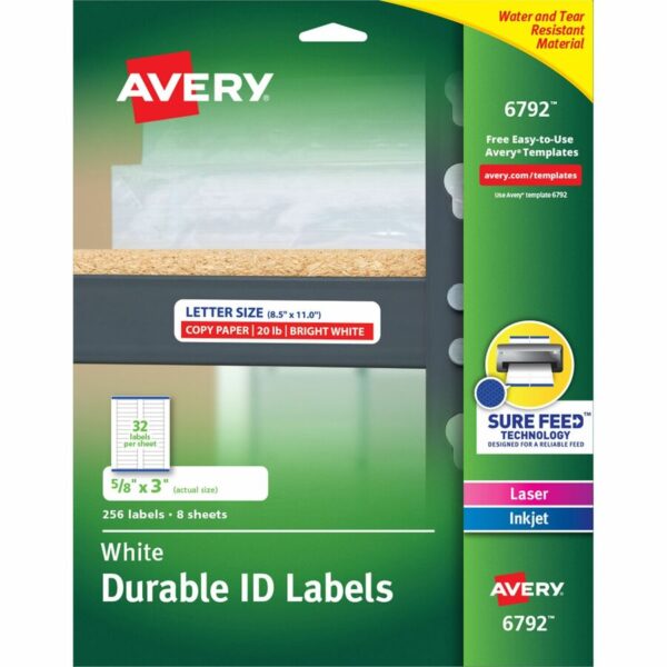 Avery® Permanent Durable ID Labels with Sure Feed(R) Technology