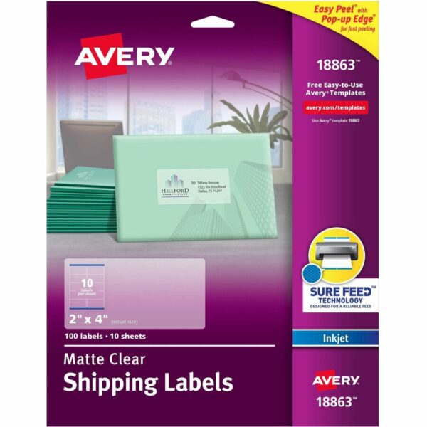 Avery Easy Peel Inkjet Printer Mailing Labels