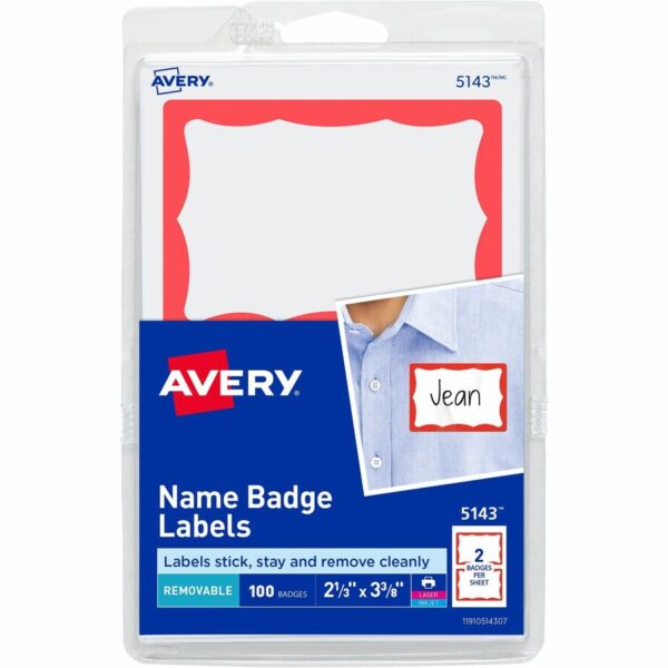 Avery Border Print or Write Name Tags