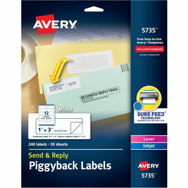 Avery® Send & Reply Piggyback Labels