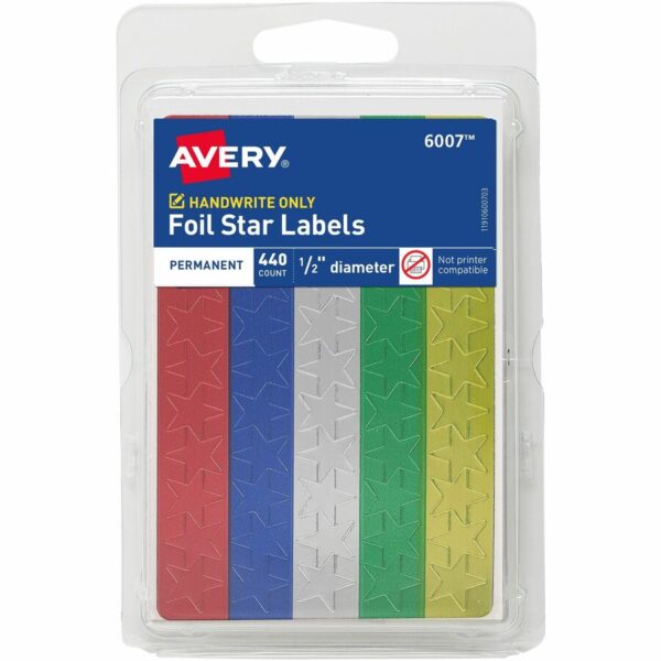 Avery® Assorted Foil Star Labels