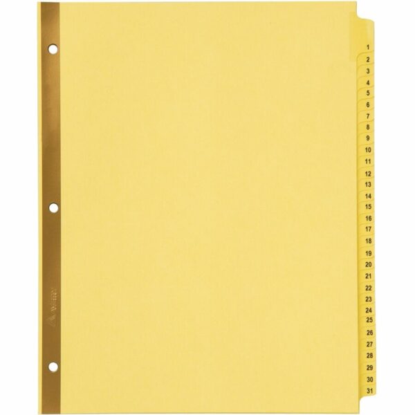 Avery® Laminated Dividers - Gold Reinforced