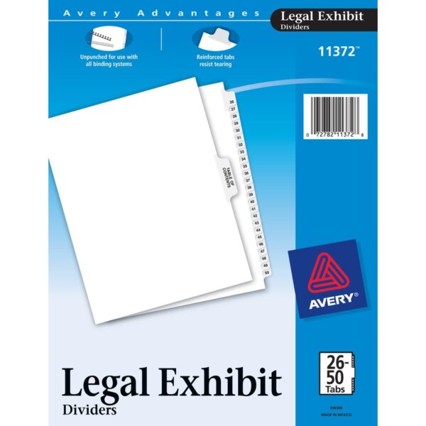 Avery® Premium Collated Legal Exhibit Dividers with Table of Contents Tab - Avery Style