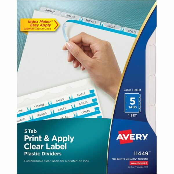 Avery Index Maker Clear Label Dividers