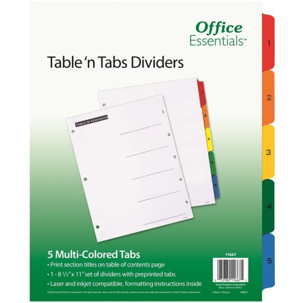 Avery® Table 'N Tabs Numeric Dividers