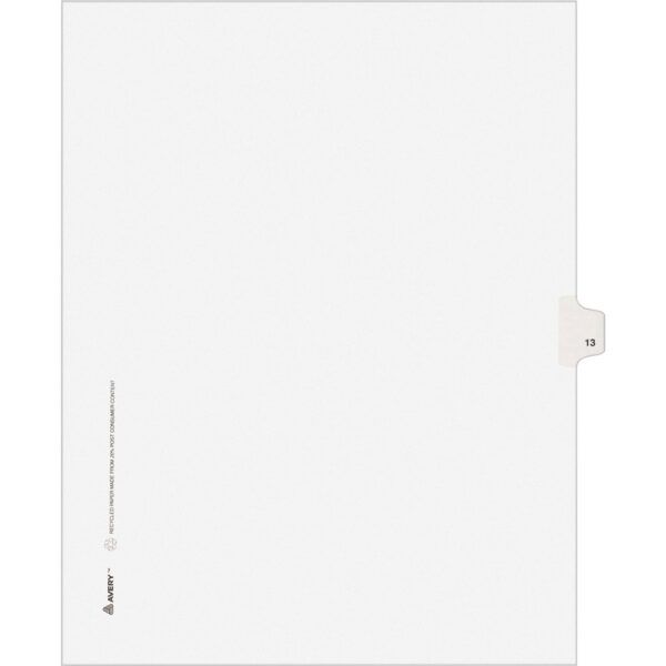 Avery® Individual Legal Exhibit Dividers - Avery Style - Unpunched