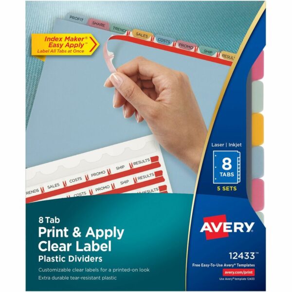 Avery Print & Apply Translucent Dividers