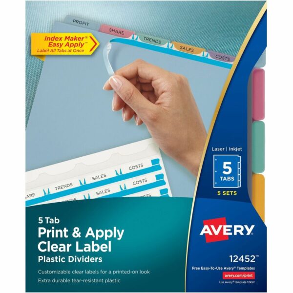 Avery Print & Apply Translucent Dividers