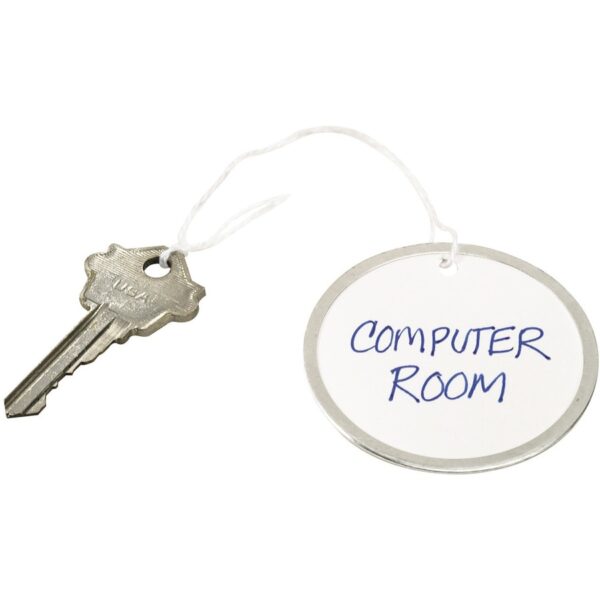 Avery 2-1/4" Metal Rim Key Tags, Strung, White, 500 Tags (14316)