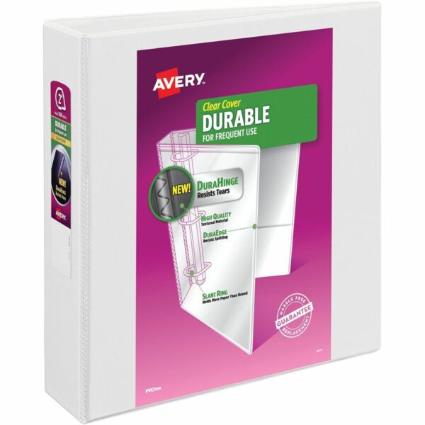 Avery® Durable View Binder 2" , Slant D Rings, White