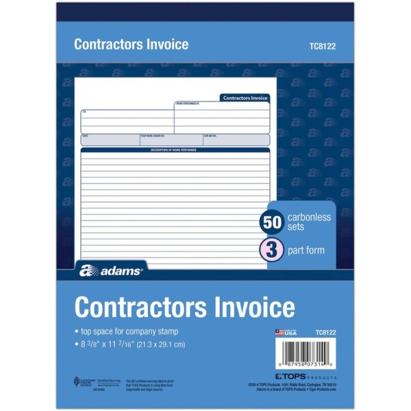 Adams Contractor's Invoice Book - Image 2