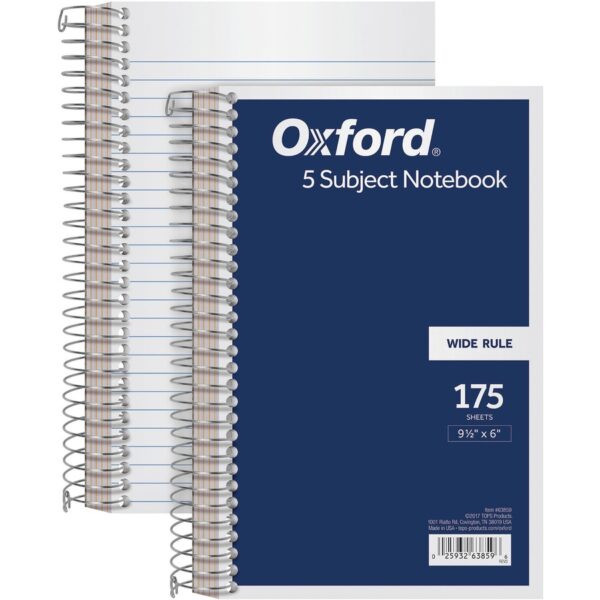 TOPS 5 Subject Wirebound Notebook