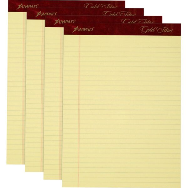 TOPS Gold Fibre Premium Rule Writing Pads - Letter