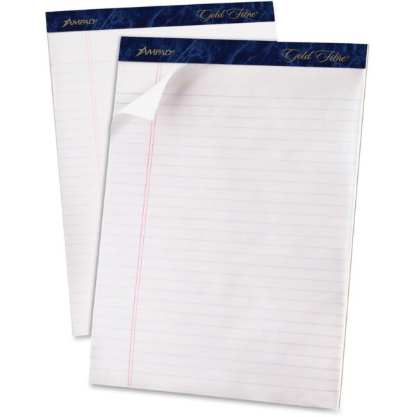 TOPS Gold Fibre Ruled Perforated Writing Pads - Letter