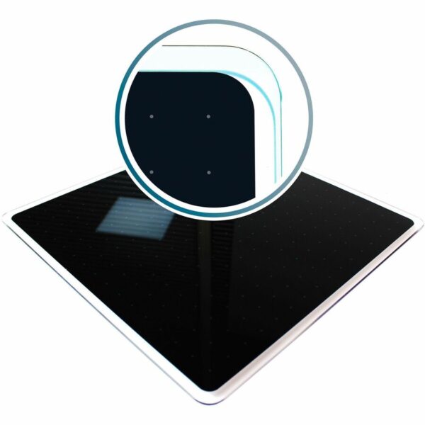 Viztex® Glacier Black Multi-Purpose Grid Glass Dry Erase Board 14" x 14"