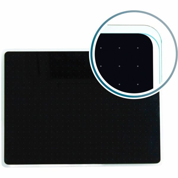 Viztex® Viztex Glacier Black Multi-Purpose Grid Glass Dry Erase Board 17" x 23"