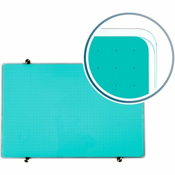 Viztex® Glacier Teal Multi-Purpose Grid Glass Dry Erase Board 24" x 36"