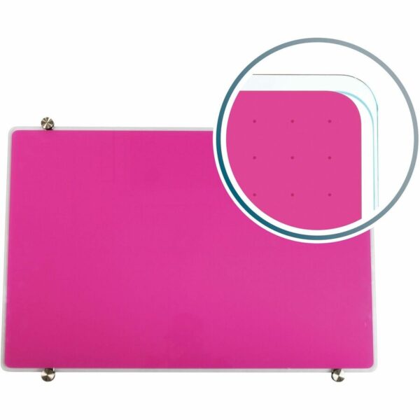 Viztex® Glacier Violet Multi-Purpose Grid Glass Dry Erase Board 24" x 36"