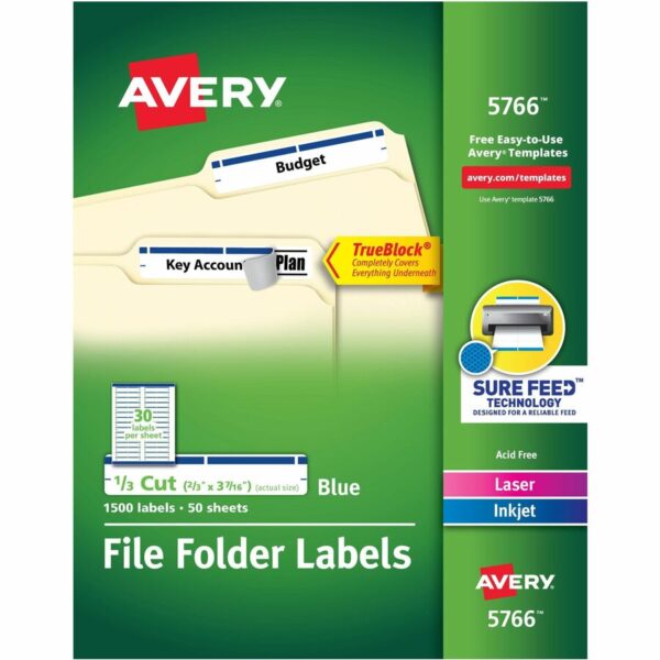 Avery TrueBlock File Folder Labels