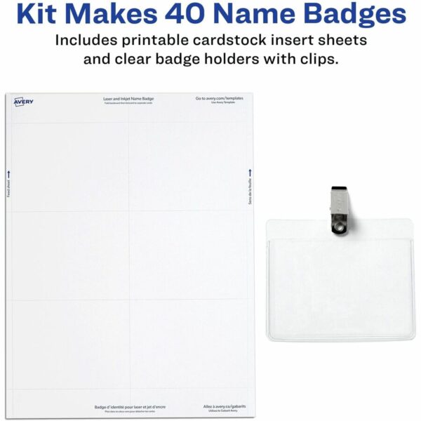 Avery® Garment-Friendly Clip-Style Name Badges - Image 2