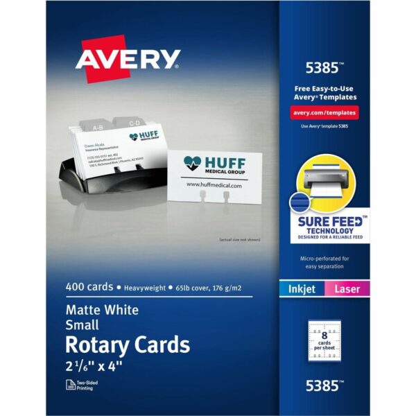 Avery® Uncoated 2-side Printing Rotary Cards