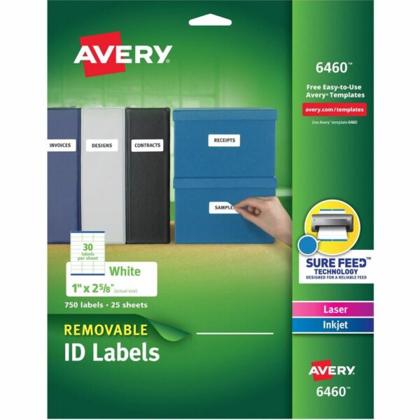 Avery® Removable I.D. Laser/Inkjet Labels