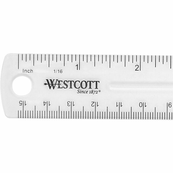 Westcott Clear Plastic Ruler - Image 2