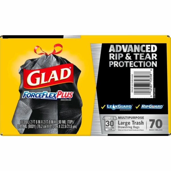 Glad Large Drawstring Trash Bags - ForceFlexPlus - Image 2