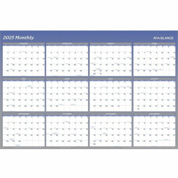 At-A-Glance Vertical Horizontal Reversible Erasable Wall Calendar - Image 2