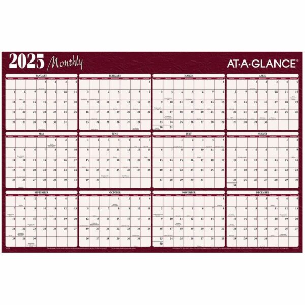 At-A-Glance Horizontal Reversible Erasable Wall Calendar - Image 3