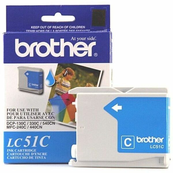 Brother LC51C Original Inkjet Ink Cartridge - Cyan - 1 Each