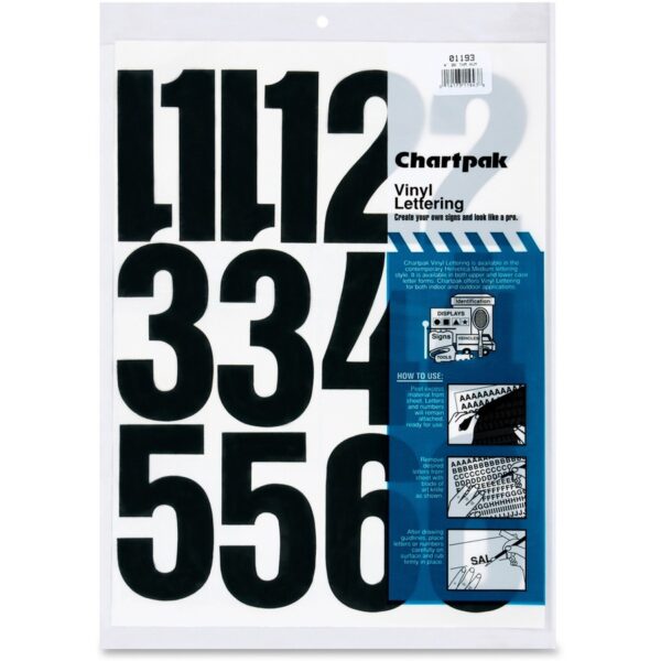 Chartpak Permanent Adhesive Vinyl Numbers