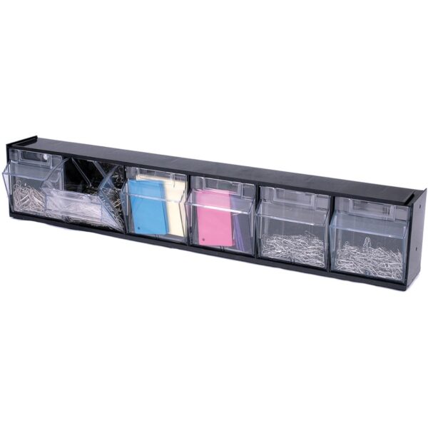 Deflecto Tilt Bin Interlocking Multi-Bin Storage Organizer - Image 2