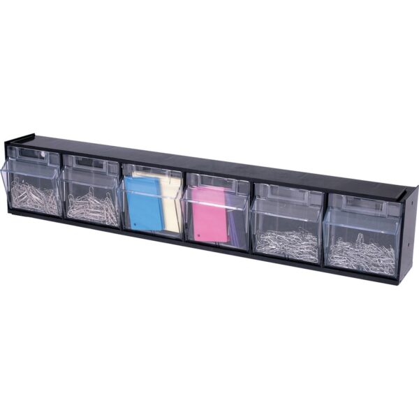 Deflecto Tilt Bin Interlocking Multi-Bin Storage Organizer