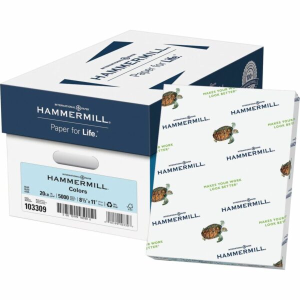 Hammermill Colors Recycled Copy Paper - Blue