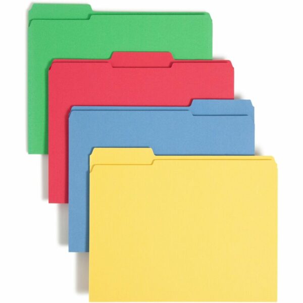 Smead Colored 1/3 Tab Cut Letter Recycled Top Tab File Folder