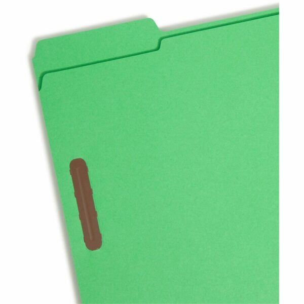 Smead Colored 1/3 Tab Cut Letter Recycled Fastener Folder - Image 3