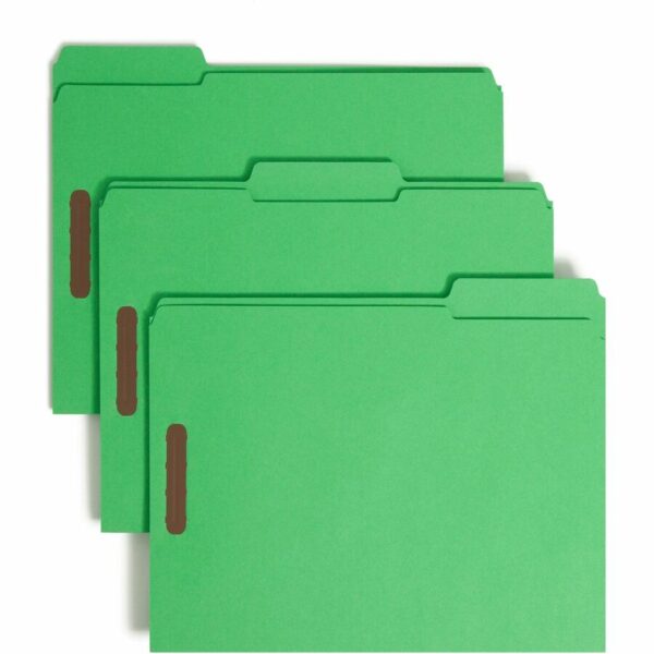 Smead Colored 1/3 Tab Cut Letter Recycled Fastener Folder