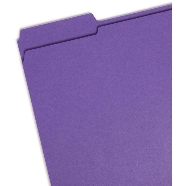 Smead Colored 1/3 Tab Cut Letter Recycled Top Tab File Folder - Image 2