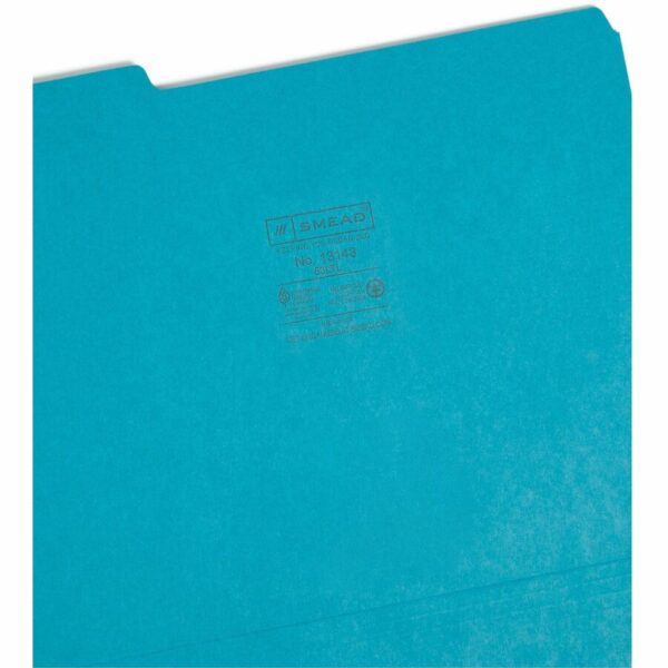 Smead Colored 1/3 Tab Cut Letter Recycled Top Tab File Folder - Image 3