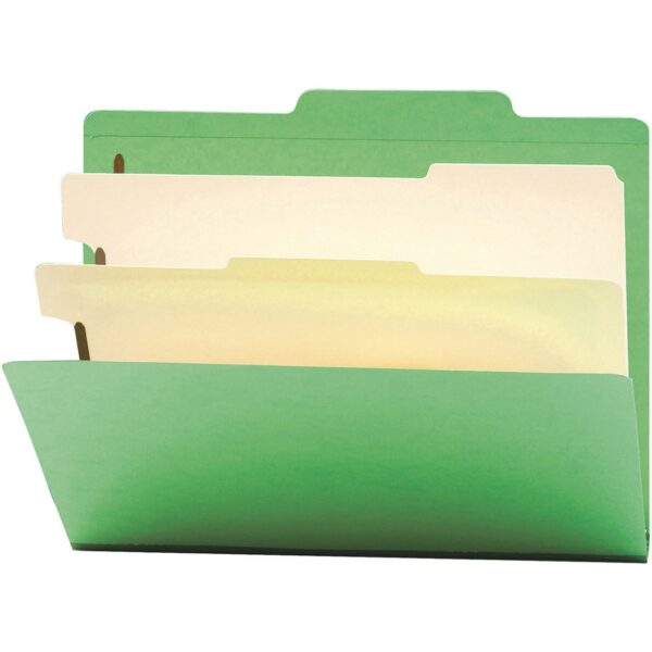 Smead Colored 2/5 Tab Cut Letter Recycled Classification Folder - Image 3