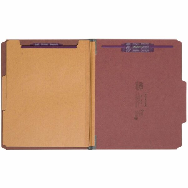 Smead SafeSHIELD 2/5 Tab Cut Letter Recycled Classification Folder - Image 3